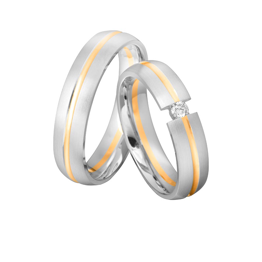 Trauringe Rhede 600 Platin, 585 Gelbgold 513201-50