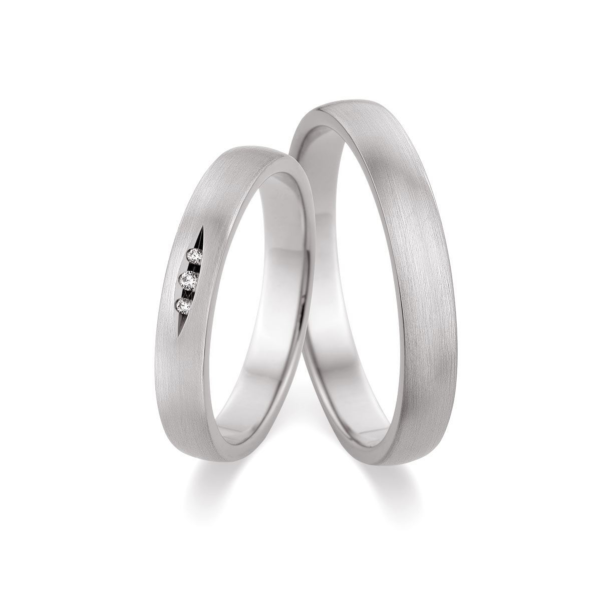 Trauringe / Eheringe 375 Weißgold 517507-35