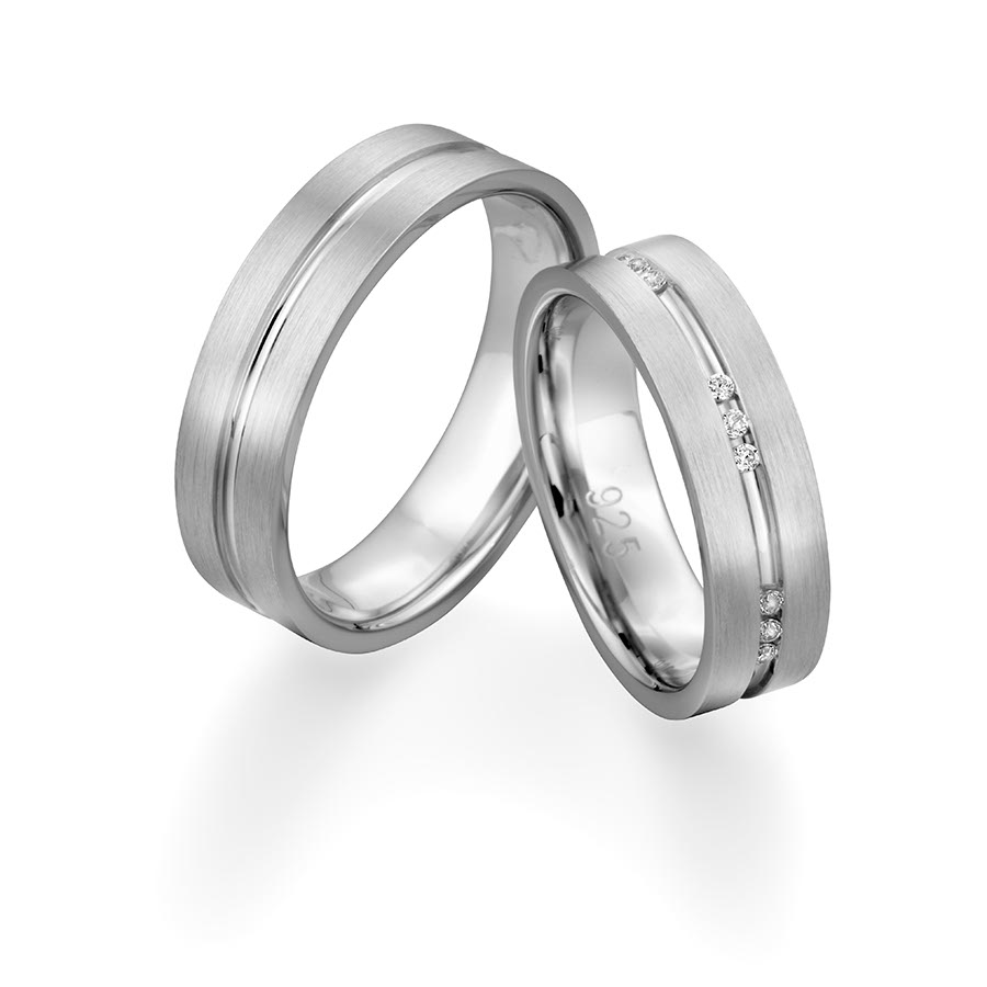 Freundschaftsringe Rhede 925 Silber rhodiniert 520049-59