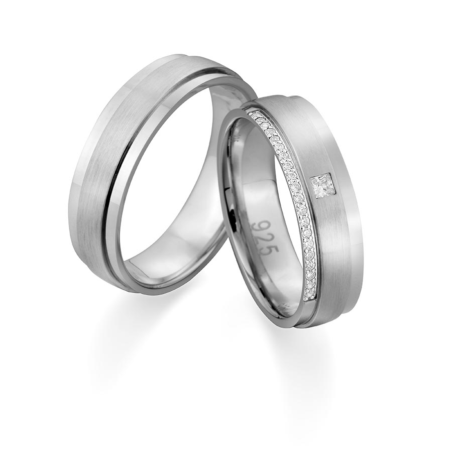 Freundschaftsringe Rhede 925 Silber rhodiniert 520050-59