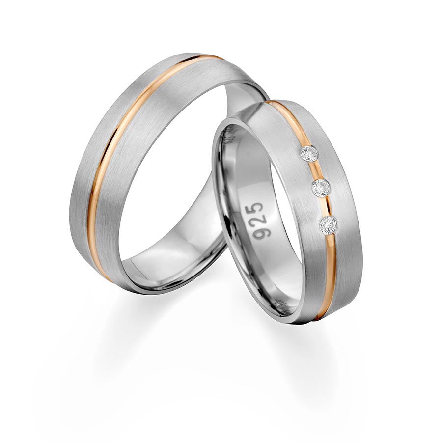 Freundschaftsringe Rhede 925 Silber rhodiniert, gelb vergoldet 526134-60