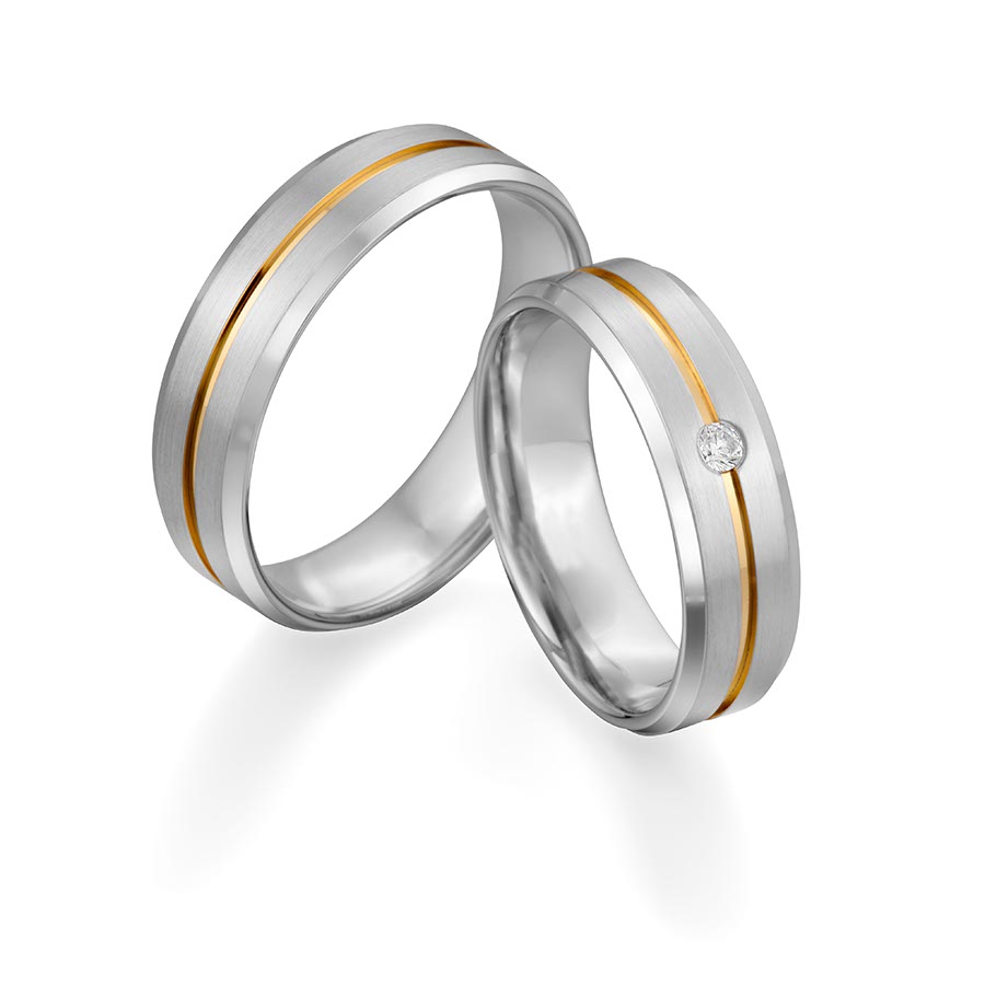 Freundschaftsringe Rhede 925 Silber rhodiniert, gelb vergoldet 526135-60