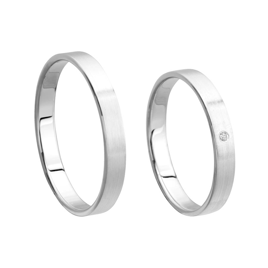 Trauringe / Eheringe 925 Silber 511050-30