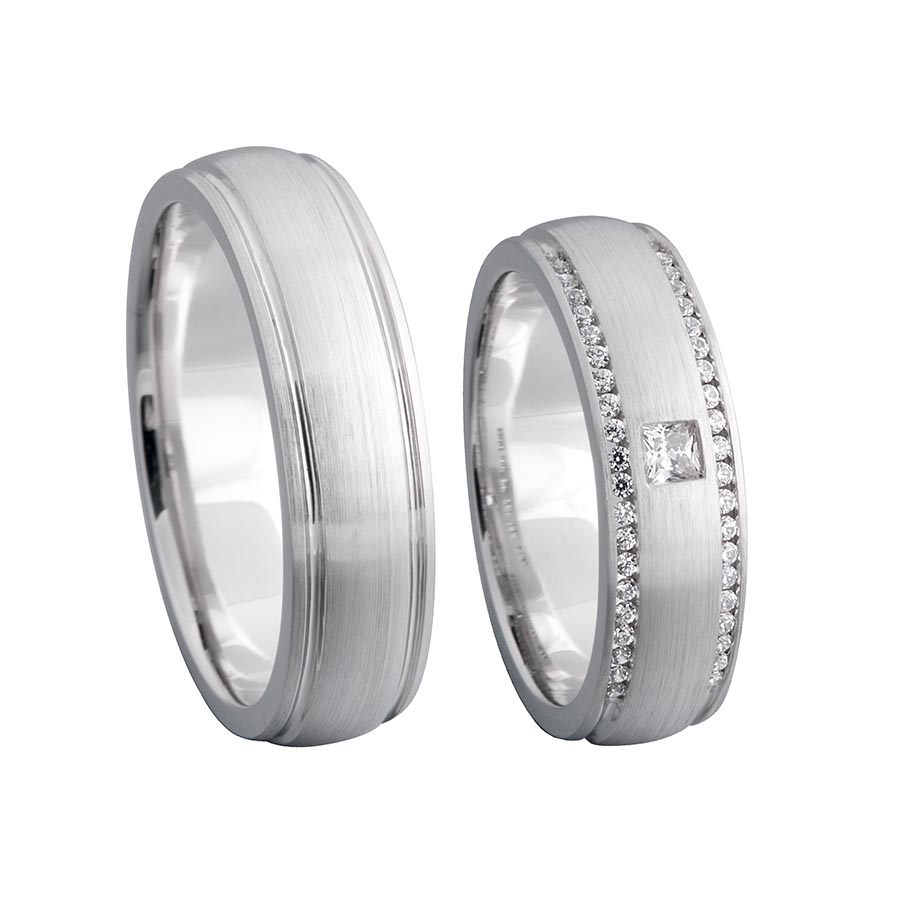 Freundschaftsringe Rhede 925 Silber rhodiniert 520063-62