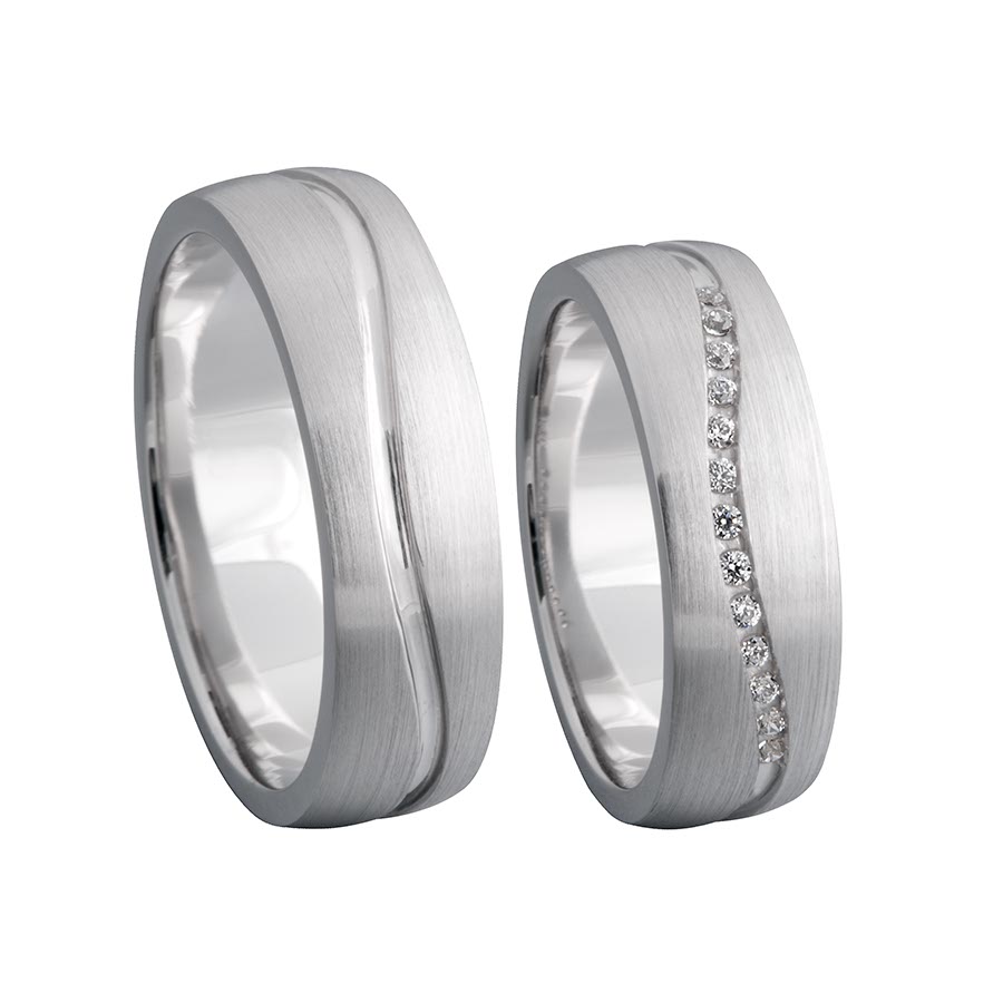 Freundschaftsringe Rhede 925 Silber rhodiniert 520064-66